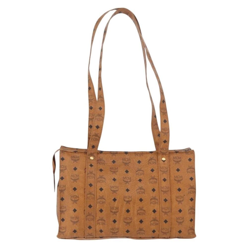MCM Logogram Visetos Tote Bag Brown